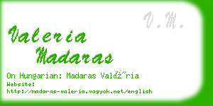 valeria madaras business card